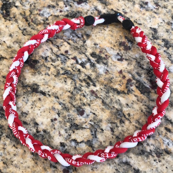 Men’s Sports Rope Necklace (red/white) - Picture 1 of 8